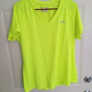 Under Armour Women's Bright Yellow V-Neck Tee